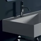 Lavabo sospeso in ceramica design moderno Sun 120x45 cm made in Italy Viadurini