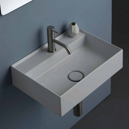 Lavabo sospeso in ceramica Sun 50x35 cm, diversi colori disponibili Viadurini