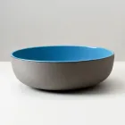 Lavabo Svasato da Appoggio in Raku Scuro Made in Italy - Drip Viadurini
