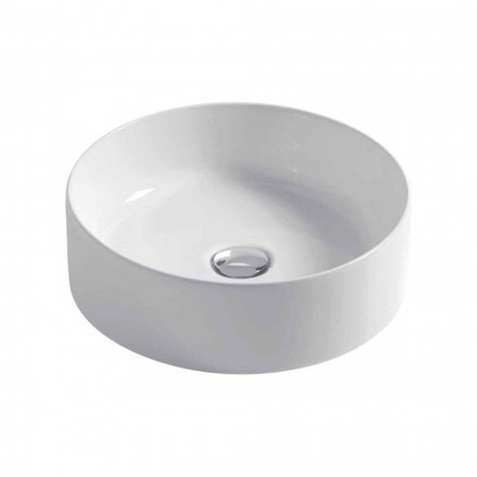Lavabo Tondo 40 cm in Ceramica Bianca o Colorata Leivi Viadurini