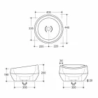 Lavabo tondo da appoggio di design in ceramica gold made Italy Elisa Viadurini