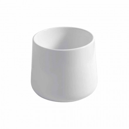 Lavabo Tondo da Appoggio in Ceramica Bianca o Colorata Oliena Viadurini