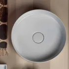 Lavabo tondo da appoggio in ceramica moderno Sun Circle diametro 40 cm Viadurini