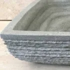 Lavabo verde design da appoggio in pietra Hilda Viadurini