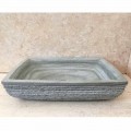 Lavabo da appoggio verde di design per bagno Hilda, in pietra naturale