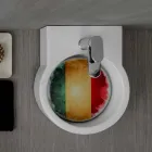Lavamani di design circolare da appoggio/sospensione made in Italy Tor Viadurini