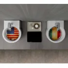 Lavamani di design circolare da appoggio/sospensione made in Italy Tor Viadurini