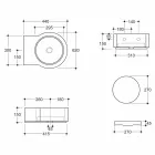Lavamani di design circolare da appoggio/sospensione made in Italy Tor Viadurini