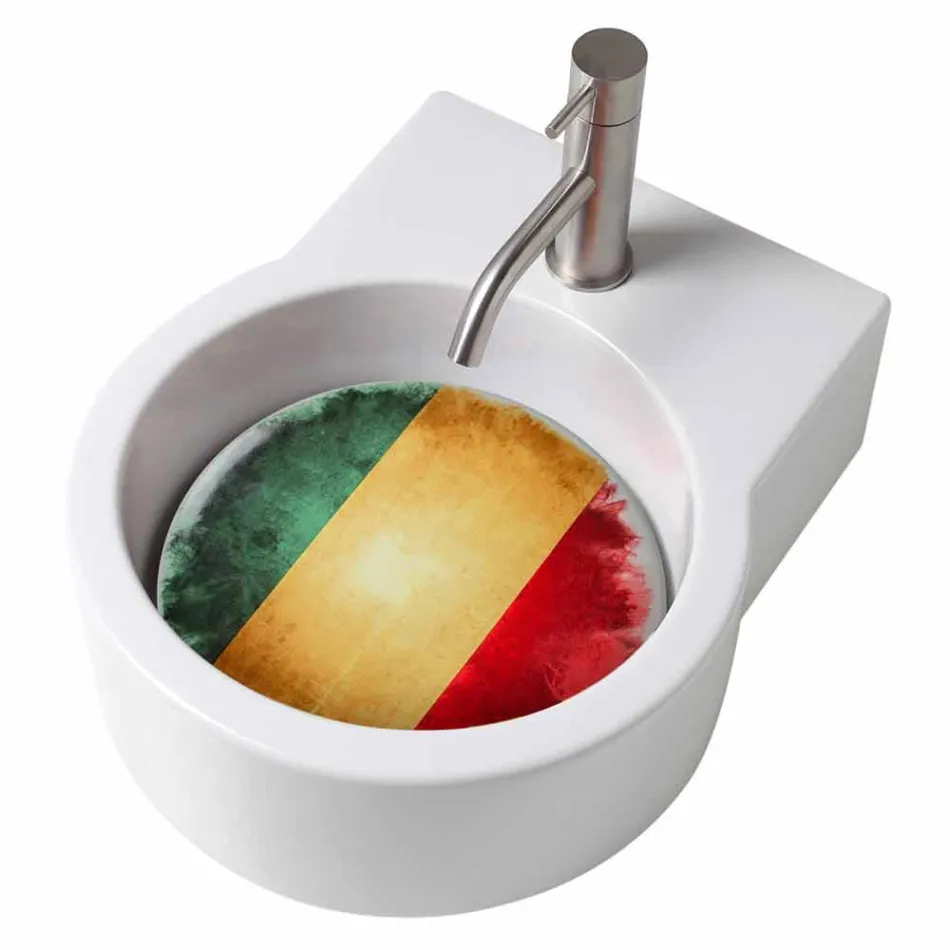 Lavamani di design circolare da appoggio/sospensione made in Italy Tor Viadurini