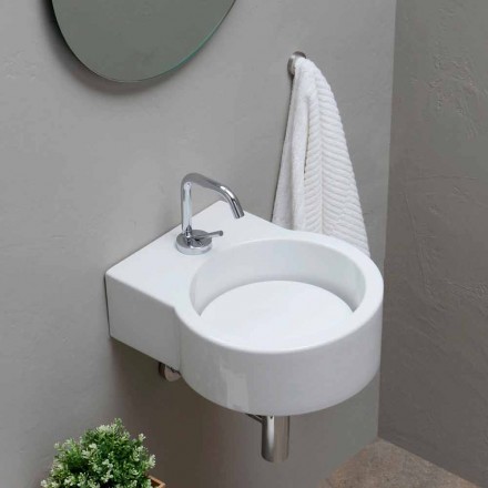 Lavamani di design circolare da appoggio/sospensione made in Italy Tor Viadurini