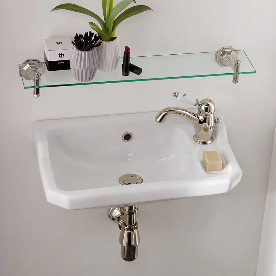 Lavamani Sospeso in Ceramica di Design Vintage, Made in Italy – Nausica Viadurini