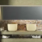 Lavandino a ciotola freestanding da appoggio fatto in Italia, Lallio Viadurini