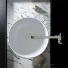 Lavandino circolare da appoggio freestanding made in Italy, Donnas Viadurini