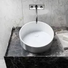 Lavandino circolare freestanding da appoggio fatto in Italia, Dubino Viadurini