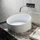 Lavandino circolare freestanding da appoggio fatto in Italia, Dubino Viadurini