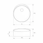 Lavandino circolare freestanding da appoggio fatto in Italia, Dubino Viadurini