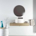 Lavandino da appoggio circolare di design prodotto in Italia, Forino