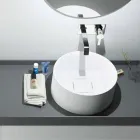 Lavandino da appoggio circolare di design prodotto in Italia, Forino Viadurini