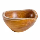 Lavandino da appoggio moderno in legno teak naturale Vigevano Viadurini