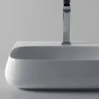 Lavandino da appoggio o sospeso in ceramica L 55cm made in Italy, Gais Viadurini