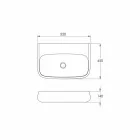 Lavandino da appoggio o sospeso in ceramica L 55cm made in Italy, Gais Viadurini