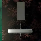 Lavandino da appoggio o sospeso in ceramica L 90cm made in Italy, Gais Viadurini