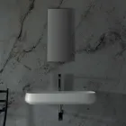 Lavandino da appoggio o sospeso in ceramica L 90cm made in Italy, Gais Viadurini