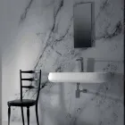 Lavandino da appoggio o sospeso in ceramica L 90cm made in Italy, Gais Viadurini