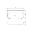Lavandino da appoggio o sospeso in ceramica L 90cm made in Italy, Gais Viadurini