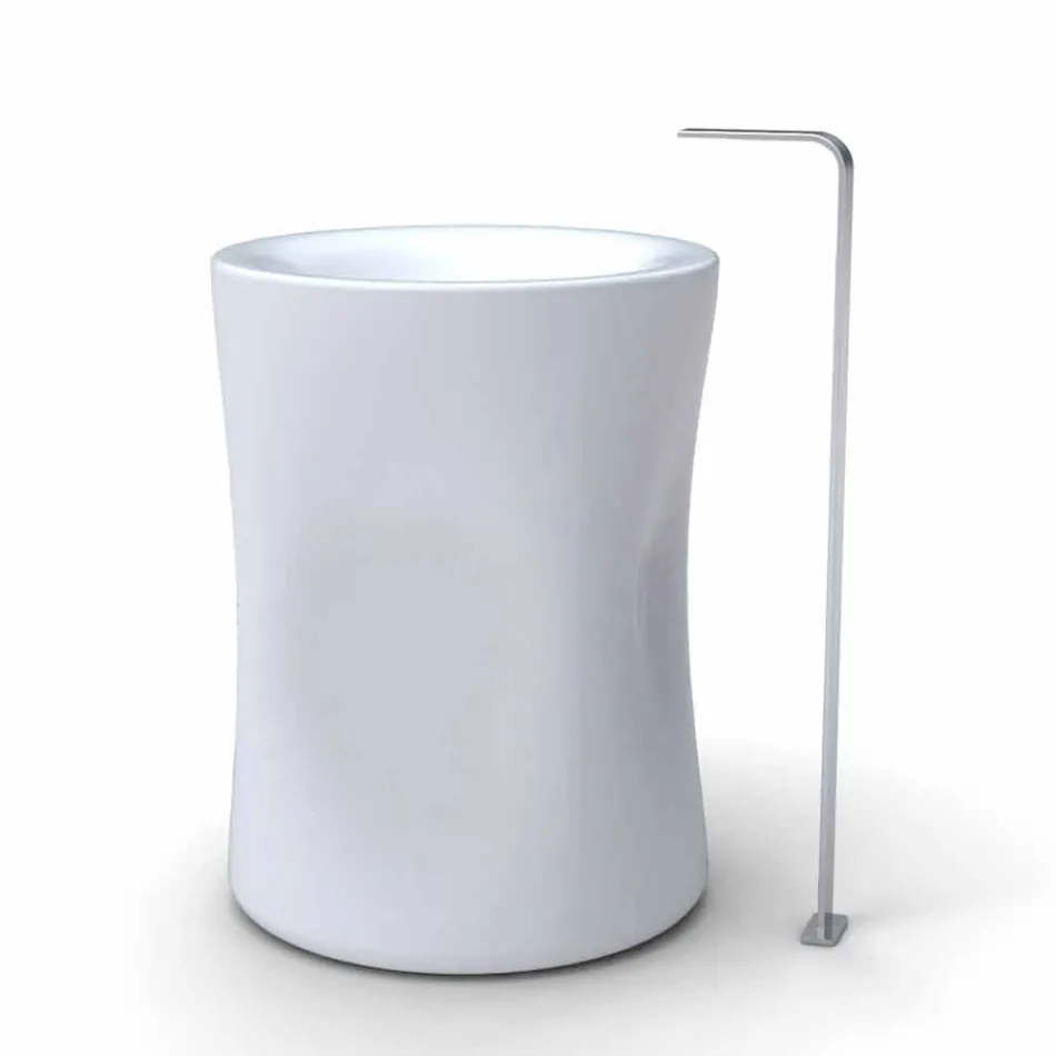 Lavandino freestanding a colonna moderno prodotto in Italia, Siracusa Viadurini