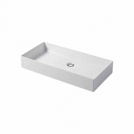 Lavavo da Appoggio di Design, in Ceramica Bianca o Colorata Leivi Viadurini