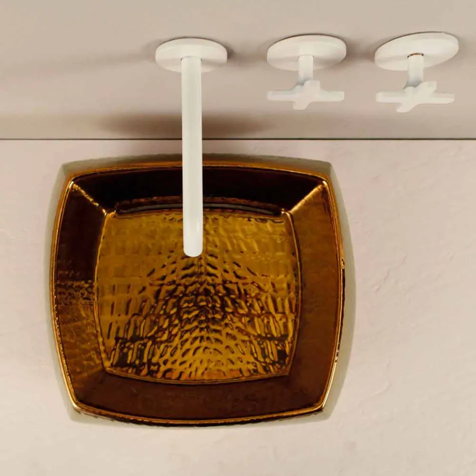 Lavavo da appoggio di design in ceramica bronzo made in Italy Simon Viadurini