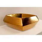 Lavavo da appoggio di design in ceramica bronzo made in Italy Simon Viadurini