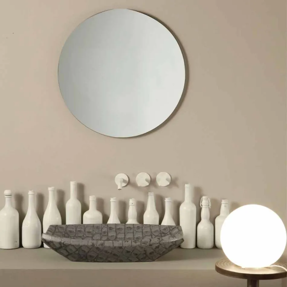 Lavavo da appoggio di design in ceramica caimano made in Italy Laura Viadurini