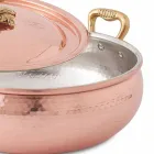 Legumiera con Coperchio in Rame Stagnato a Mano Made in Italy 20 cm - Mariacarla Viadurini