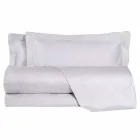 Lenzuola in Raso di Cotone Completo da Letto Matrimoniale Tinta Unita - Fresia Viadurini