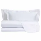 Lenzuola in Raso di Cotone Completo da Letto Matrimoniale Tinta Unita - Fresia Viadurini