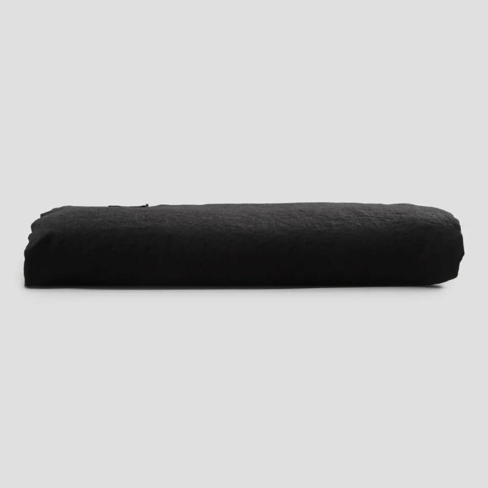 Lenzuola Matrimoniali con Angoli in Lino Nero, Burro o Gesso Old - Fiumano  Viadurini