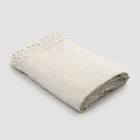 Lenzuolo Letto Matrimoniale in Lino con Pizzo Poema, 3 Finiture - Dulcis Viadurini