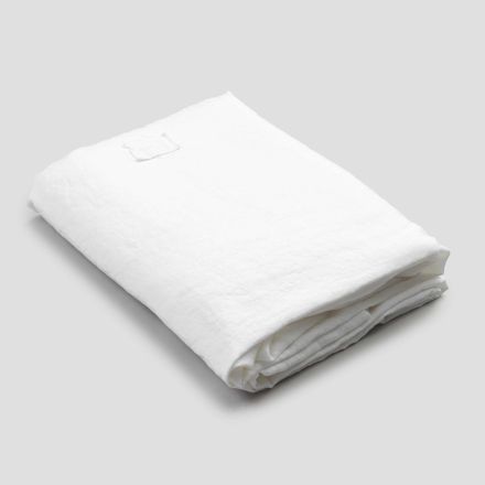 Lenzuolo Matrimoniale con Angoli di Lino Bianco di Lusso Made in Italy - Fiumano Viadurini