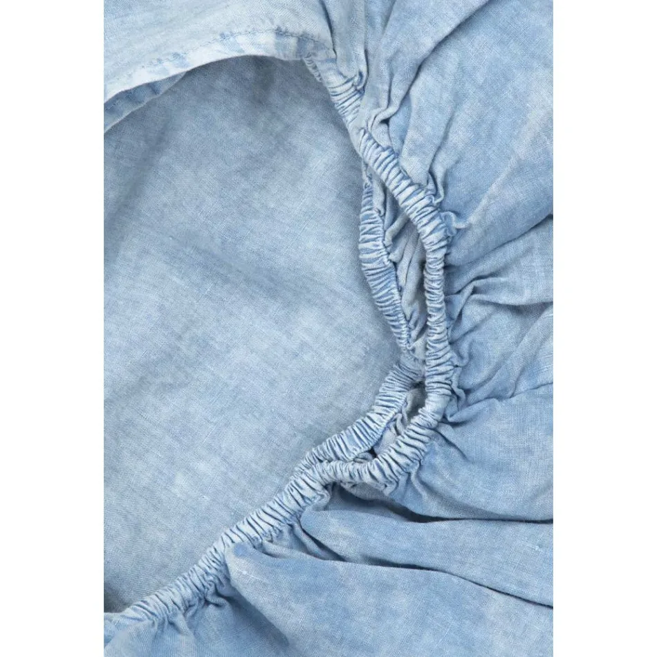 Lenzuolo Matrimoniale con Angoli, Lino Colorato di Lusso Made in Italy - Fiumano Viadurini
