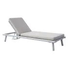 Lettino 196x75 cm da Esterno in Alluminio con Cuscino - Sundra Viadurini