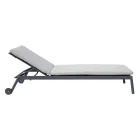Lettino 205x76 cm da Esterno in Alluminio con Cuscino - Tessara Viadurini