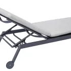 Lettino 205x76 cm da Esterno in Alluminio con Cuscino - Tessara Viadurini