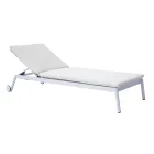 Lettino 205x76 cm da Esterno in Alluminio con Cuscino - Tessara Viadurini