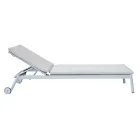 Lettino 205x76 cm da Esterno in Alluminio con Cuscino - Tessara Viadurini