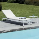 Lettino 205x76 cm da Esterno in Alluminio con Cuscino - Tessara Viadurini