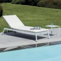 Lettino 205x76 cm da Esterno in Alluminio con Cuscino - Tessara