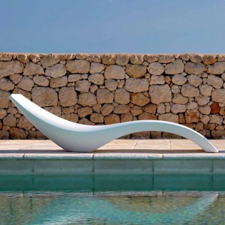 Lettino Chaise Longue di Design Moderno in Polietilene Colorato - Cloe by Myyour Viadurini