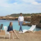 Lettino Chaise Longue Esterno, Plastica Bianco o Ecru 4 Pezzi - Ibiza by Vondom Viadurini